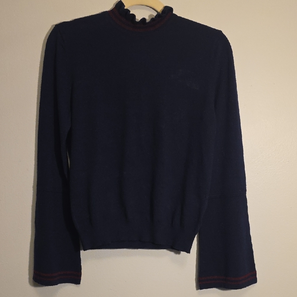 BB Dakota Blue Turtleneck Sweater with Long Sleeves